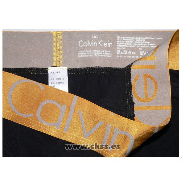 Slip Calvin Klein Hombre Steel Dolado Negro